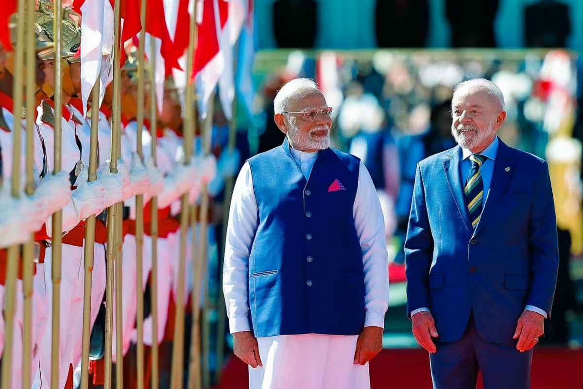 Cerimônia oficial de chegada do Primeiro-Ministro da República da Índia, Narendra Modi