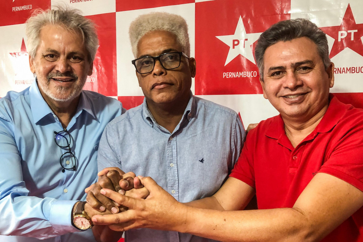 Osmar Ricardo, Cirilo Mota e Doriel Barros (Foto: Henrique Lima/ PT-PE) Osmar Ricardo, Cirilo Mota e Doriel Barros/Foto: Henrique Lima/ PT-PE