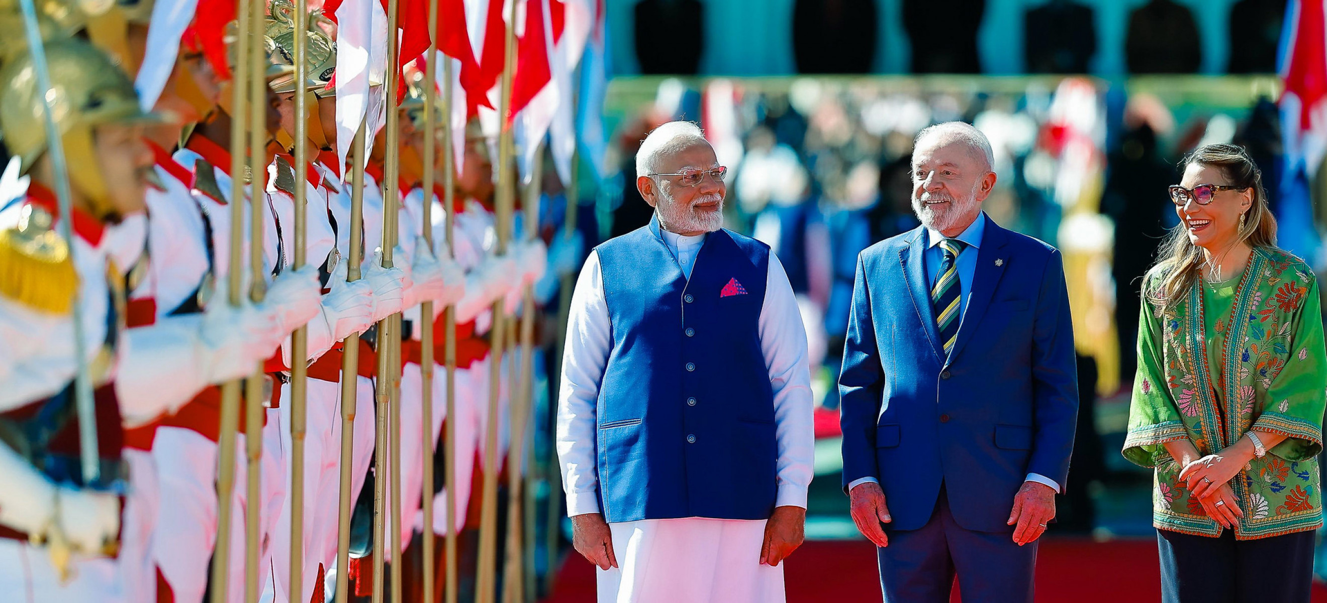 Cerimônia oficial de chegada do Primeiro-Ministro da República da Índia, Narendra Modi