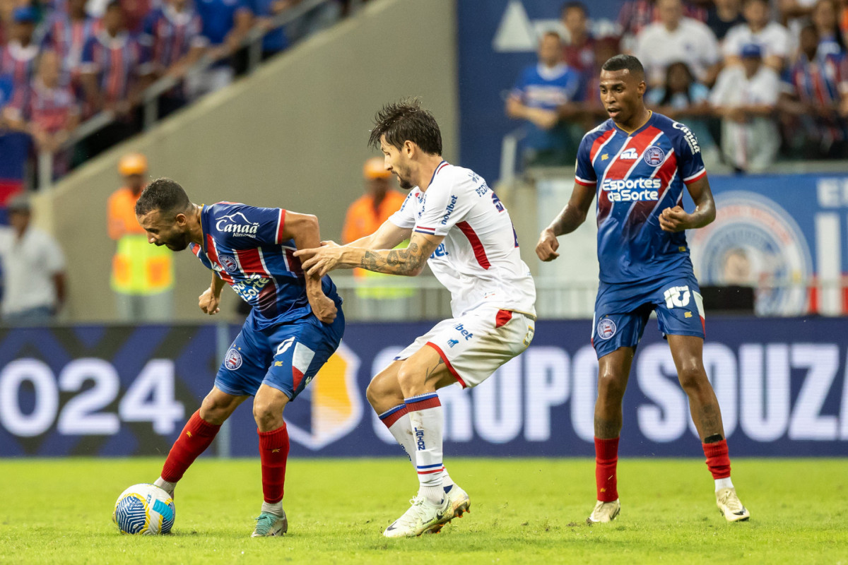 Bahia e Fortaleza se enfrentam pelas quartas de final da Copa do Nordeste de 2025 (Letícia Martins/EC Bahia) Bahia e Fortaleza se enfrentam pelas quartas de final da Copa do Nordeste de 2025/Letícia Martins/EC Bahia