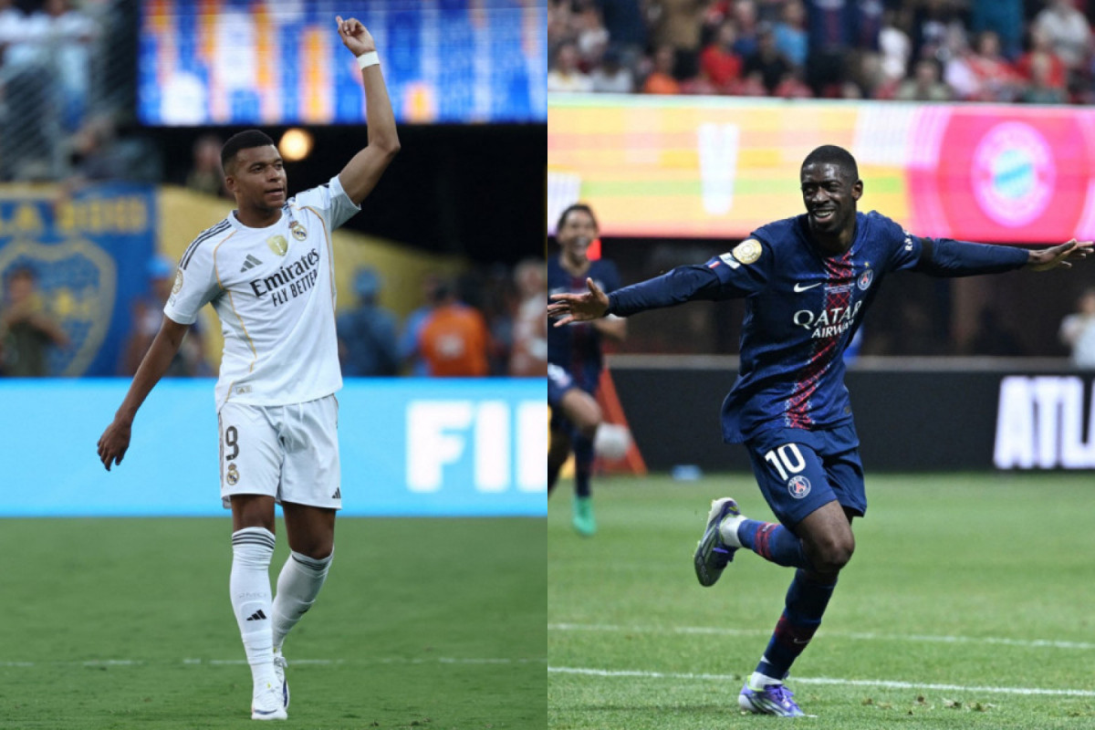 Mbappe e Dembélé, artilheiros de Real Madrid e PSG na temporada (Franck Fife/ AFP e Patricia de Melo Moreira/ AFP) Mbappe e Dembélé, artilheiros de Real Madrid e PSG na temporada/Franck Fife/ AFP e Patricia de Melo Moreira/ AFP