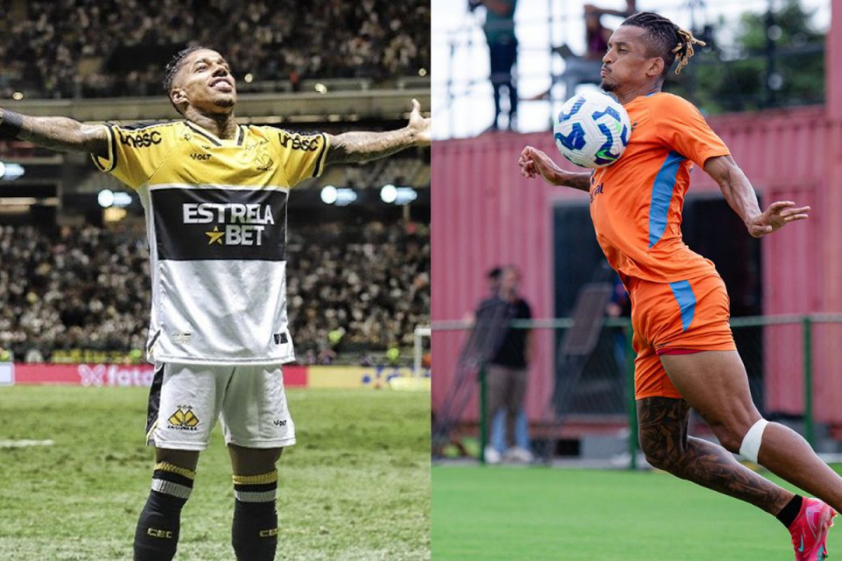 Meia Matheusinho e o lateral-esquerdo Dalbert (Celso da Luz/Criciúma e Paulo Paiva/Sport Recife) Meia Matheusinho e o lateral-esquerdo Dalbert/Celso da Luz/Criciúma e Paulo Paiva/Sport Recife