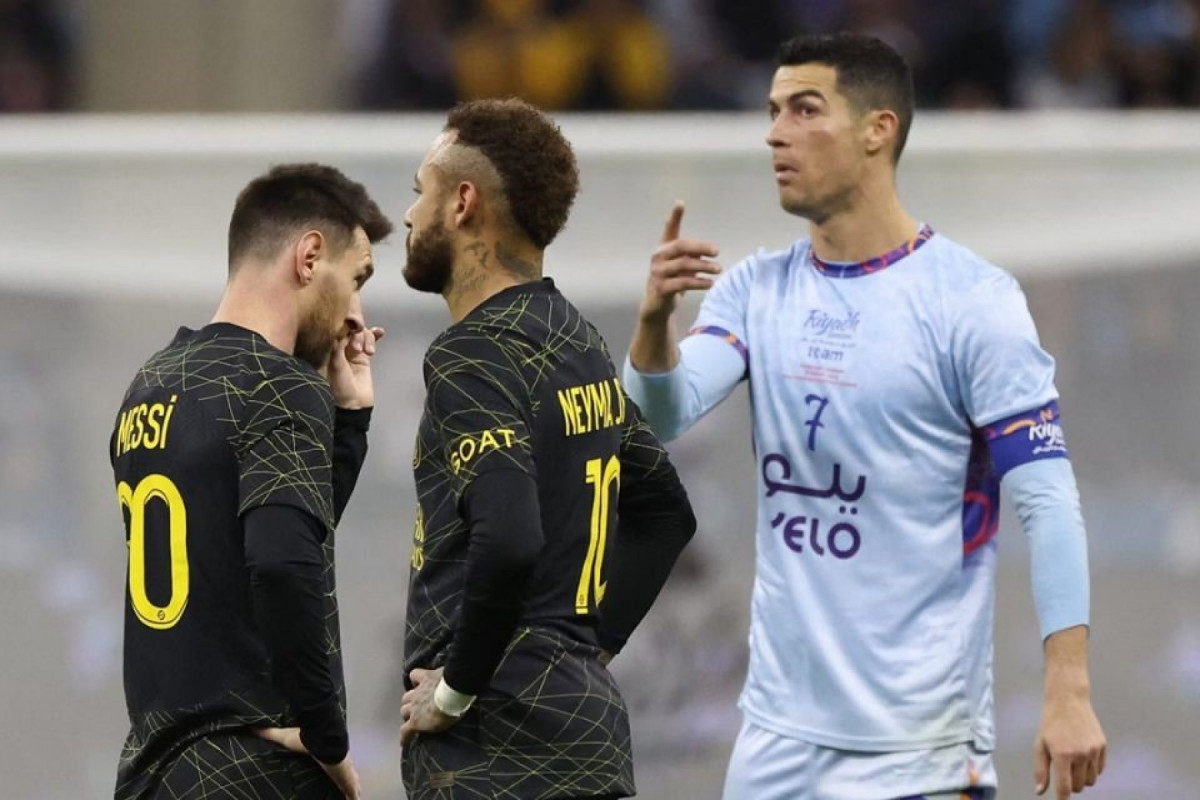 Messi, Neymar e Cristiano Ronaldo em amistoso (Giuseppe Cacace / AFP) Messi, Neymar e Cristiano Ronaldo em amistoso/Giuseppe Cacace / AFP