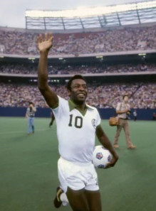 Pelé, durante a sua passagem no Cosmos