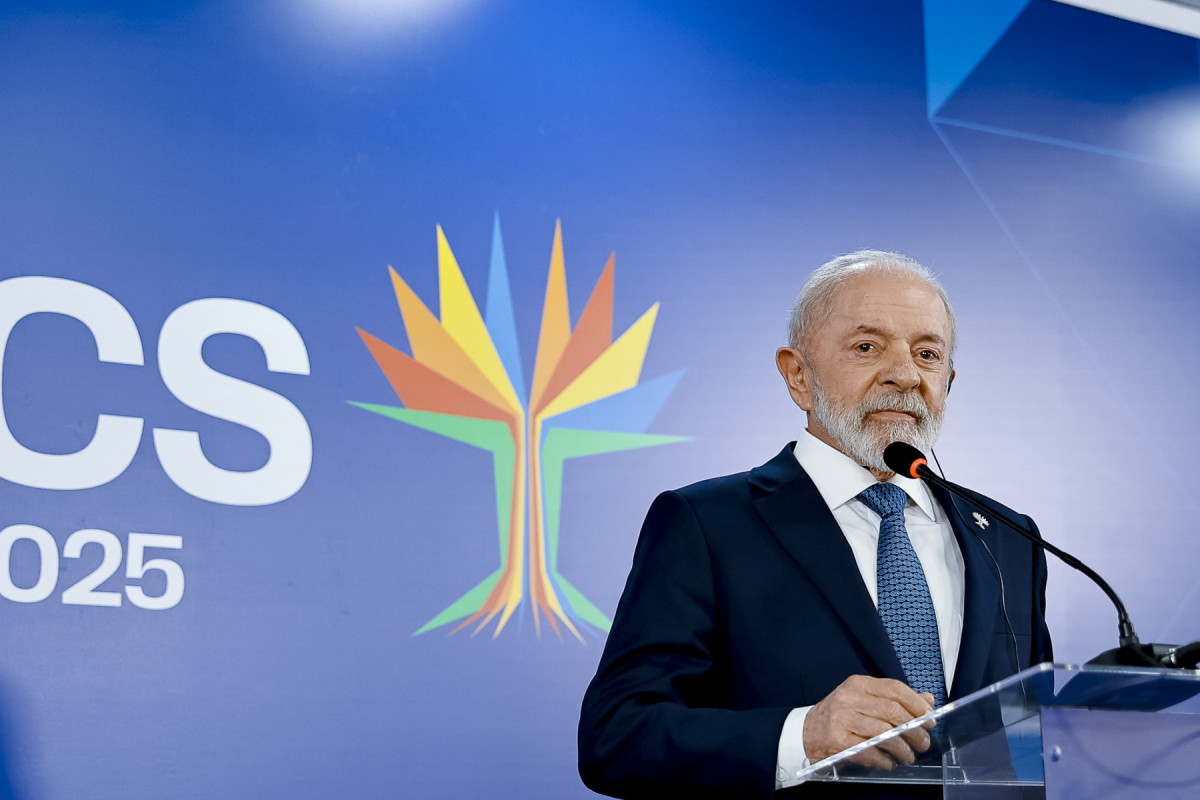07.07.2025 - Presidente da República, Luiz Inácio Lula da Silva, durante declaração à imprensa, na Sala de Coletiva. Rio de Janeiro - RJ.??Foto: Ricardo Stuckert / PR