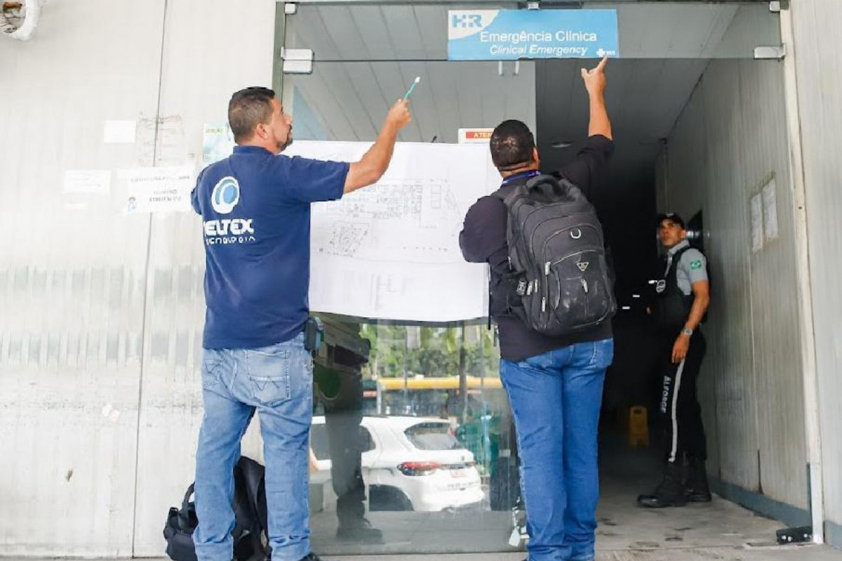 Instalação de câmeras pela Teltex/Divulgação