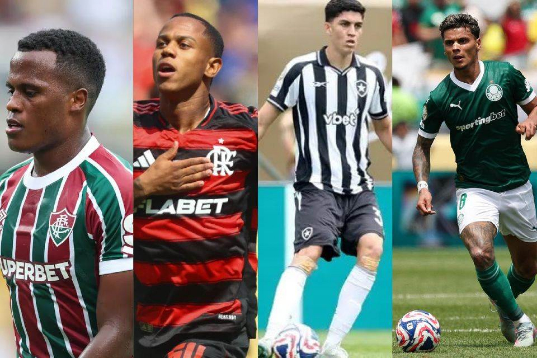 Marcelo Gonçalves/ Fluminense, Gilvan de Souza/Flamengo, Cesar Greco/Palmeiras, Vitor Silva/Botafogo