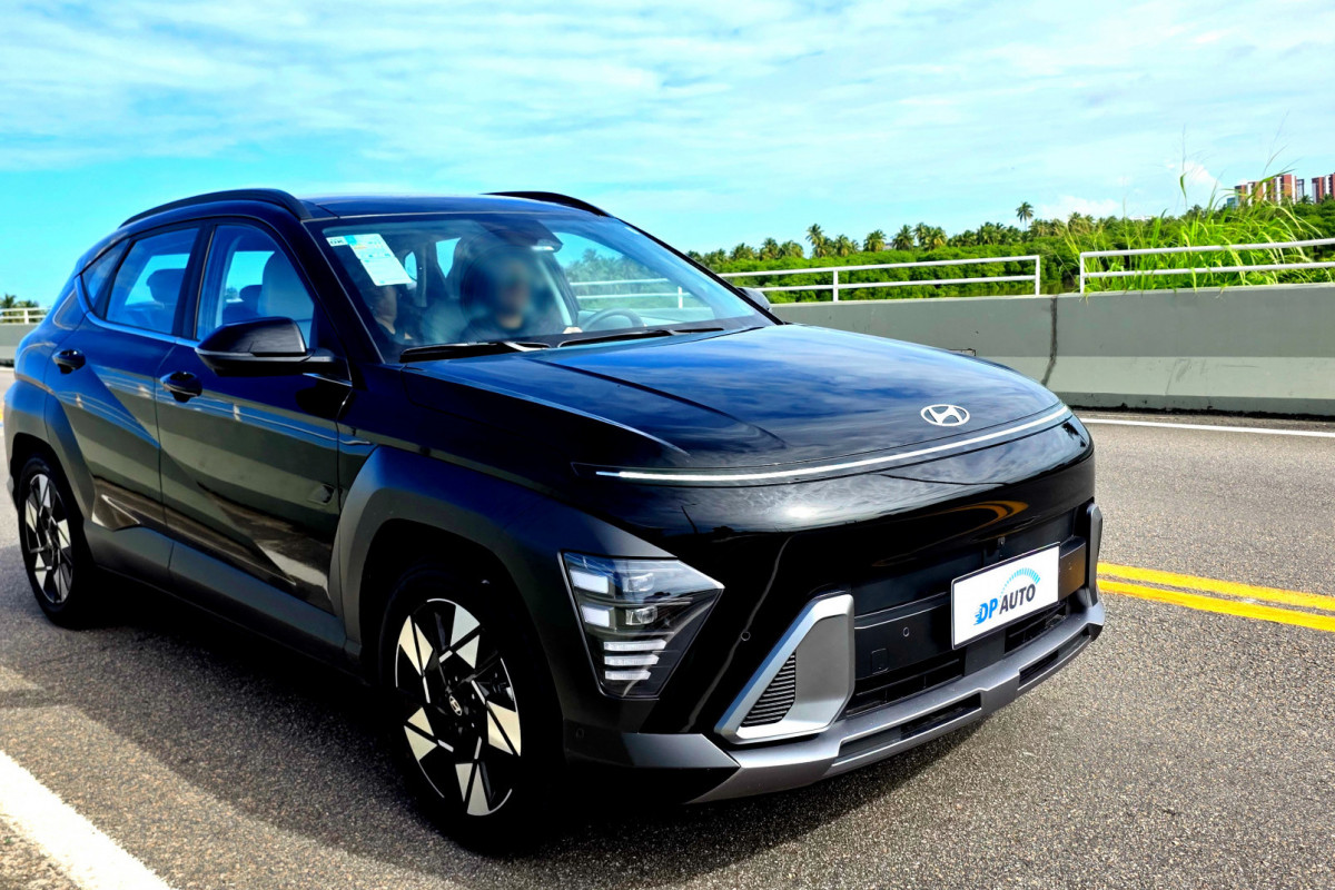 Hyundai Kona Hybrid se destaca por design futurista e tecnologia embarcada (Pedro Ivo Bernardes/DP) Hyundai Kona Hybrid se destaca por design futurista e tecnologia embarcada/Pedro Ivo Bernardes/DP