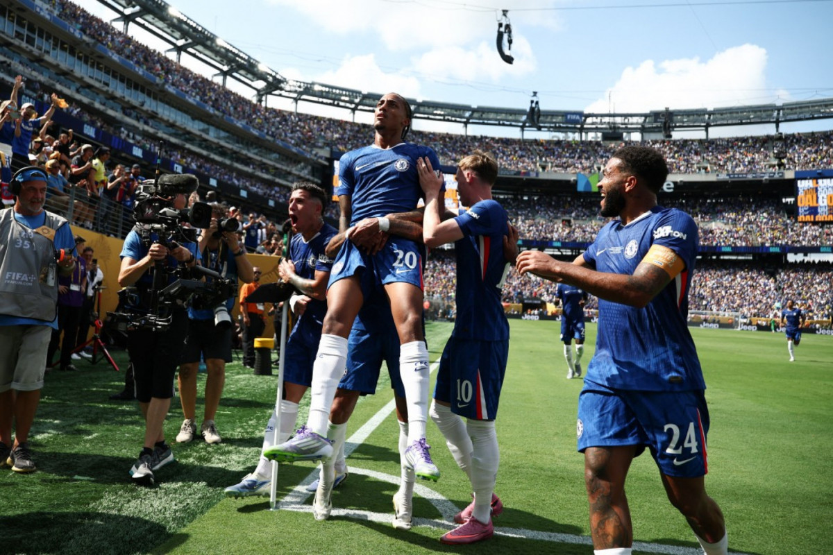 Cole Palmer (2) e João Pedro (1) foram os autores dos gols do Chelsea na goleada sobre o PSG na final do Mundial de Clubes (FRANCK FIFE/ AFP) Cole Palmer (2) e João Pedro (1) foram os autores dos gols do Chelsea na goleada sobre o PSG na final do Mundial de Clubes/FRANCK FIFE/ AFP