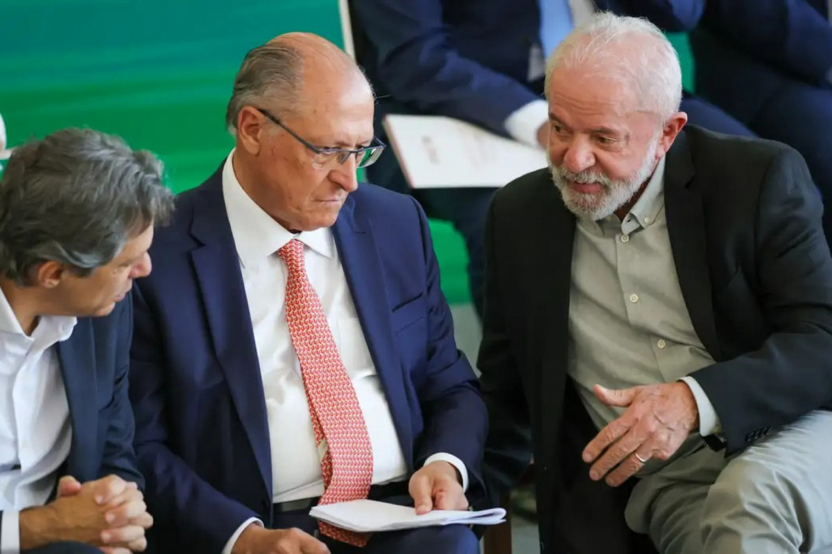 Presidente Lula, vice-presidente Geraldo Alckmin e Ministro da Fazenda Fernando Haddad