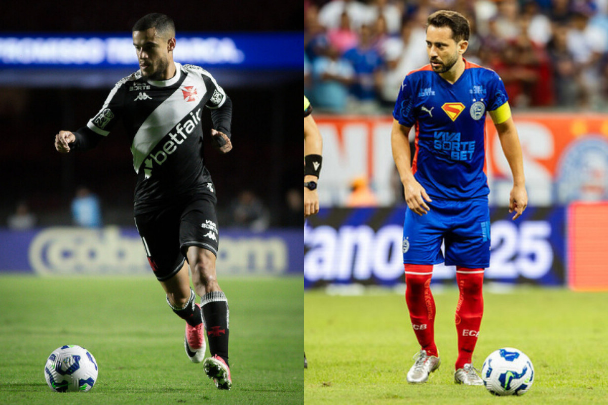 Vasco e Bahia jogam pela Sul-americana nesta terça-feira (15) (Matheus Lima/ Vasco e Letícia Martins/EC Bahia) Vasco e Bahia jogam pela Sul-americana nesta terça-feira (15)/Matheus Lima/ Vasco e Letícia Martins/EC Bahia