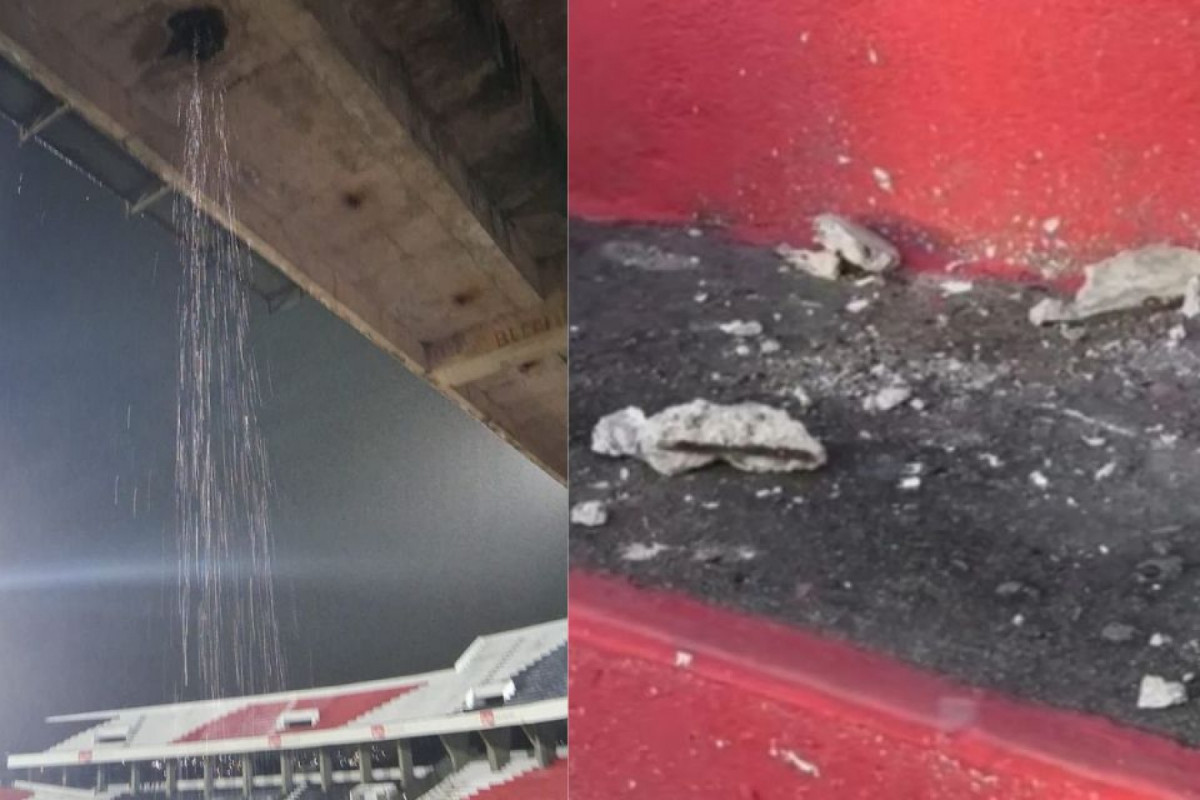 Problemas estruturais no Arruda, estádio do Santa Cruz (Reprodução) Problemas estruturais no Arruda, estádio do Santa Cruz/Reprodução