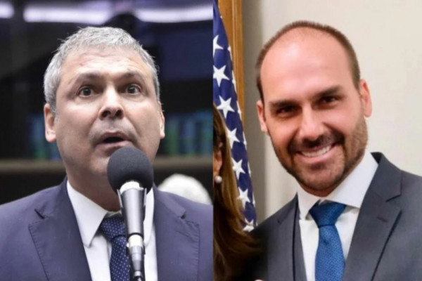 crédito: Kayo Magalhães/Câmara e Divulgação/Eduardo Bolsonaro