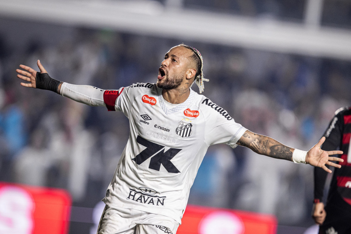 Neymar, craque da Seleção Brasileira chegou as 700 participações em gols na carreira (Raul Baretta/ Santos FC) Neymar, craque da Seleção Brasileira chegou as 700 participações em gols na carreira/Raul Baretta/ Santos FC