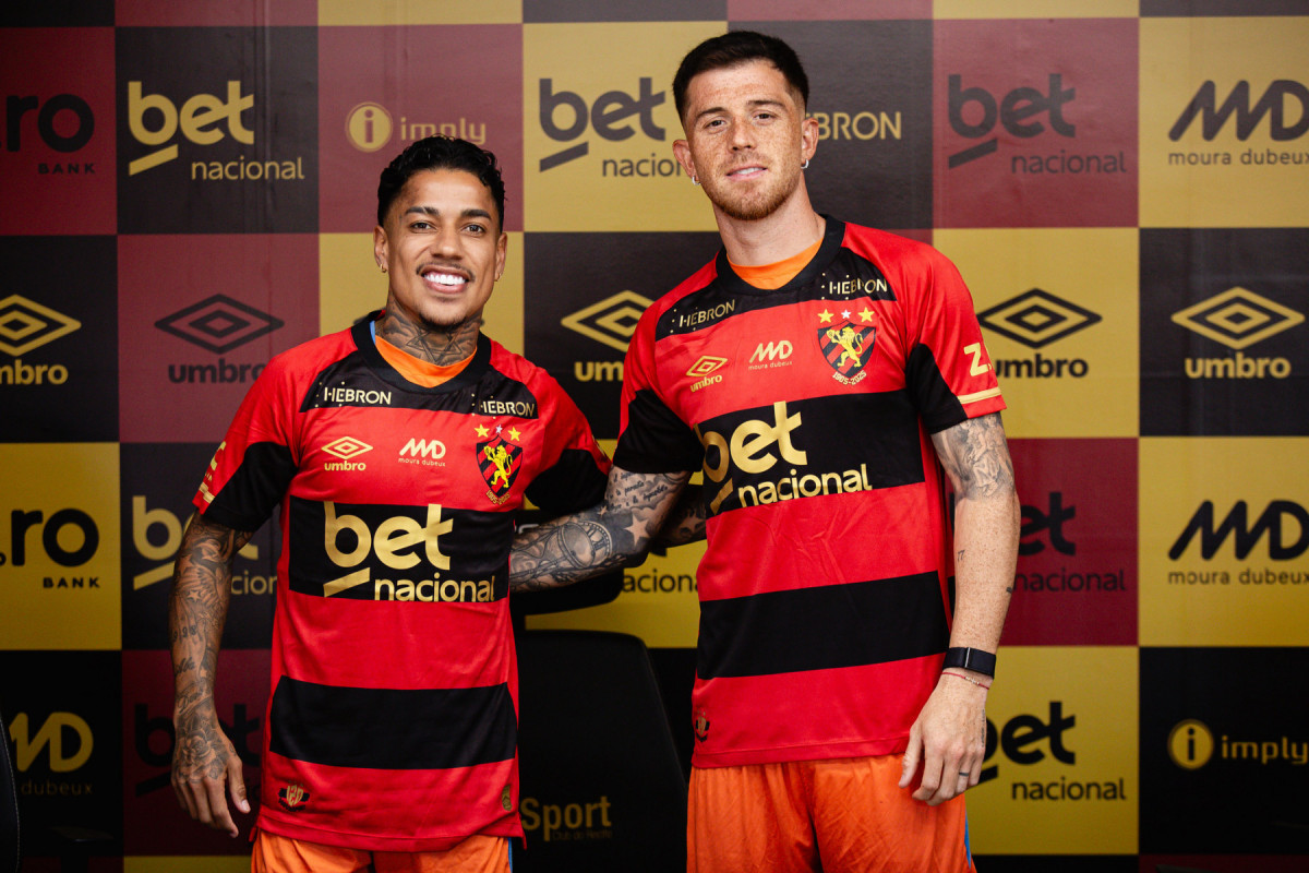 Matheusinho e Juan Ignacio Ramírez, novos reforços do Sport (Paulo Paiva/Sport Recife) Matheusinho e Juan Ignacio Ramírez, novos reforços do Sport/Paulo Paiva/Sport Recife