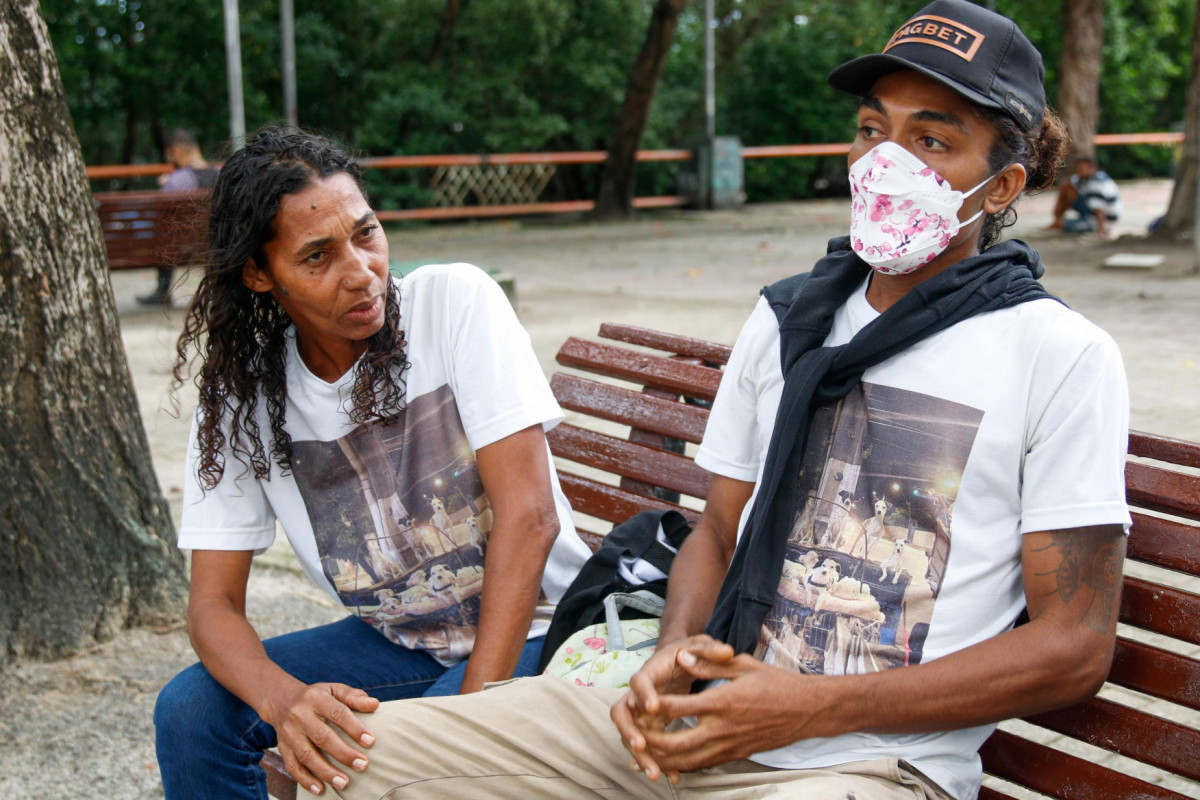 O casal Damiana e Renato.