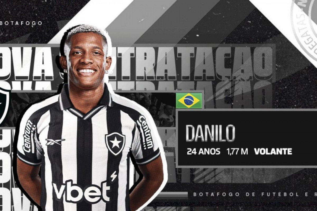 Volante Danilo, novo reforço do Botafogo (Divulgação / Botafogo) Volante Danilo, novo reforço do Botafogo/Divulgação / Botafogo