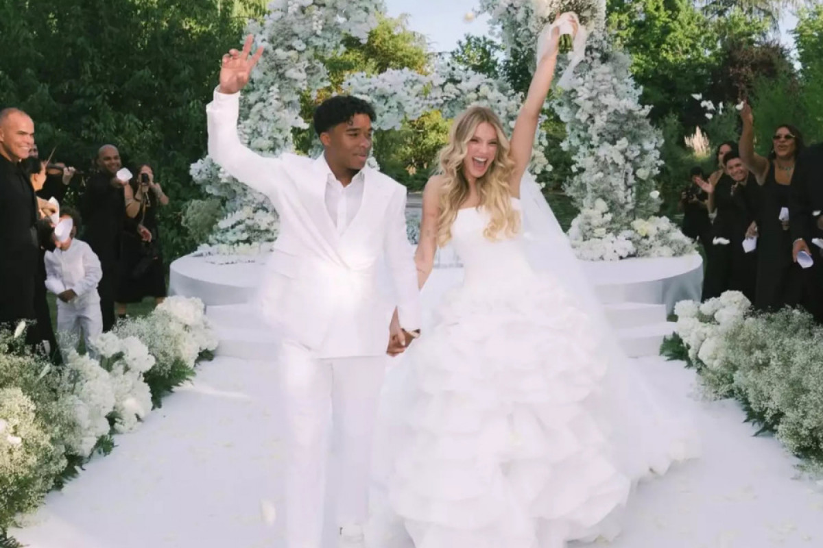 Endrick, do Real Madrid, se casou com Gabriely Miranda (Reprodução) Endrick, do Real Madrid, se casou com Gabriely Miranda /Reprodução