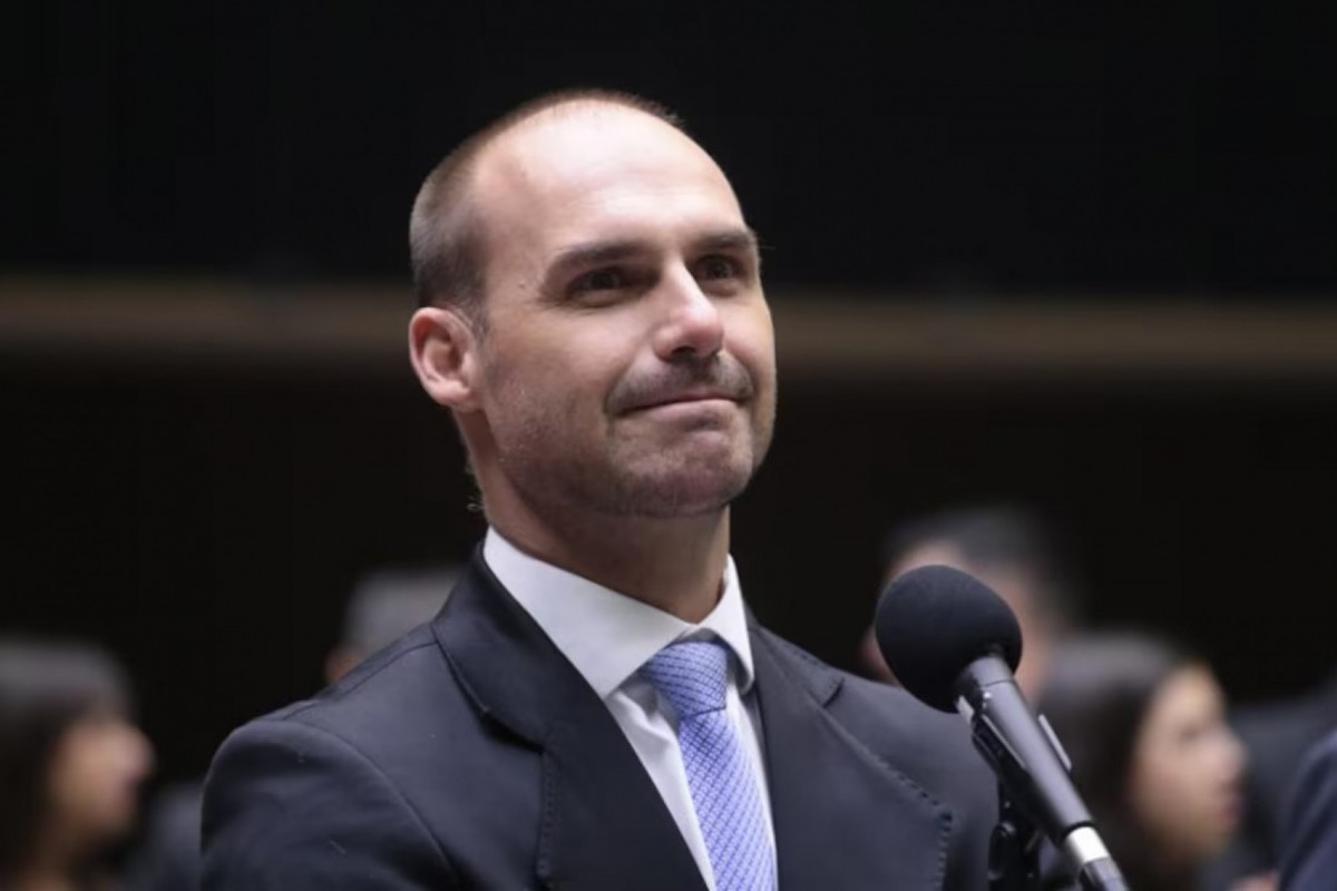 O deputado federal licenciado Eduardo Bolsonaro (PL-SP) 