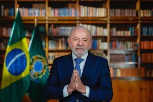 Presidente da Rep&uacute;blica, Luiz In&aacute;cio Lula da Silva, durante pronunciamento