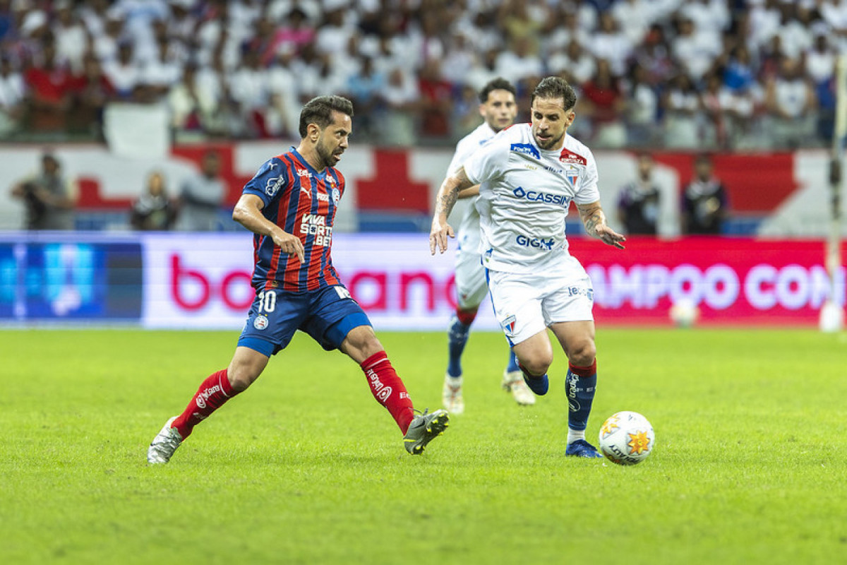 Fortaleza e Bahia se enfrentaram recentemente pela Copa do Nordeste, onde a equipe baiana levou a melhor, vencendo por 2 a 0 (Rafael Rodrigues/EC Bahia) Fortaleza e Bahia se enfrentaram recentemente pela Copa do Nordeste, onde a equipe baiana levou a melhor, vencendo por 2 a 0 /Rafael Rodrigues/EC Bahia