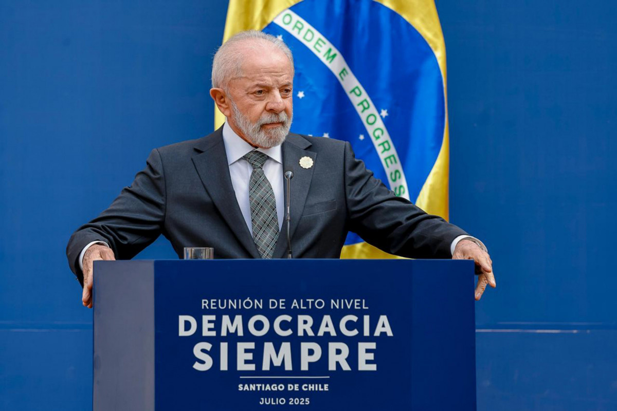 Presidente da República, Luiz Inácio Lula da Silva, durante declaração conjunta à imprensa, no Palácio de La Moneda. (Ricardo Stuckert/PR) Presidente da República, Luiz Inácio Lula da Silva, durante declaração conjunta à imprensa, no Palácio de La Moneda./Ricardo Stuckert/PR