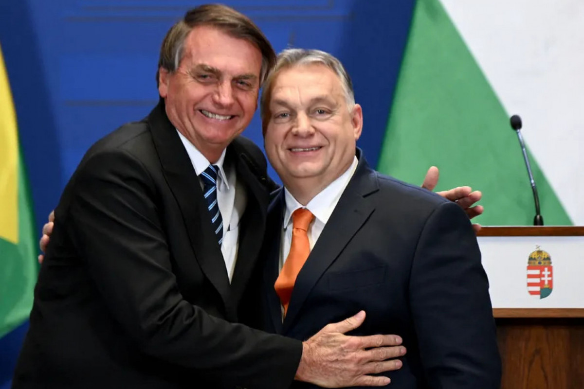 Viktor Orbán, primeiro-ministro da Hungria, e Jair Bolsonaro (Attila KISBENEDEK / AFP) Viktor Orbán, primeiro-ministro da Hungria, e Jair Bolsonaro/Attila KISBENEDEK / AFP