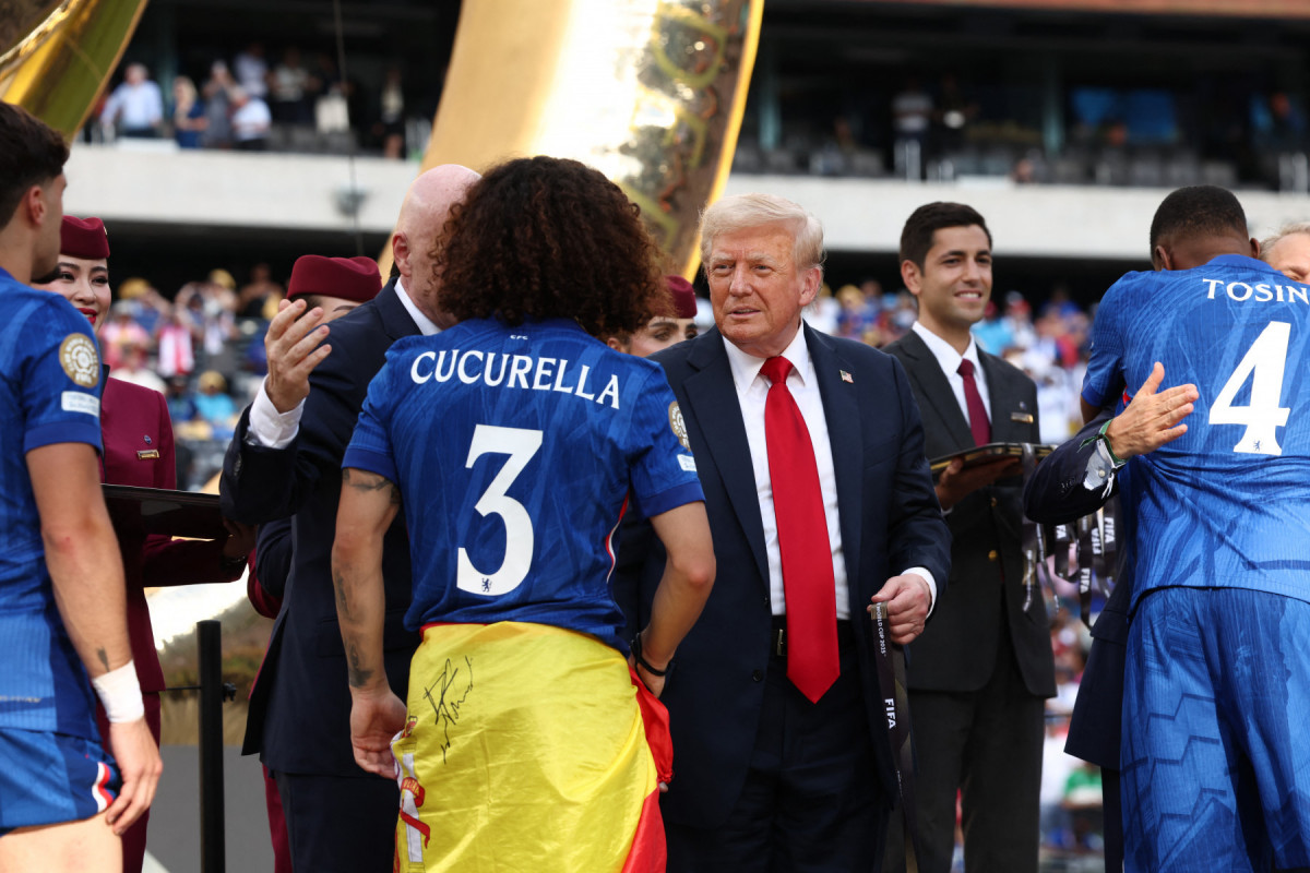 Presidente dos Estados Unidos, Donald Trump, presente na premiação do Mundial de Clubes ( KEVIN LAMARQUE / POOL / AFP) Presidente dos Estados Unidos, Donald Trump, presente na premiação do Mundial de Clubes/ KEVIN LAMARQUE / POOL / AFP