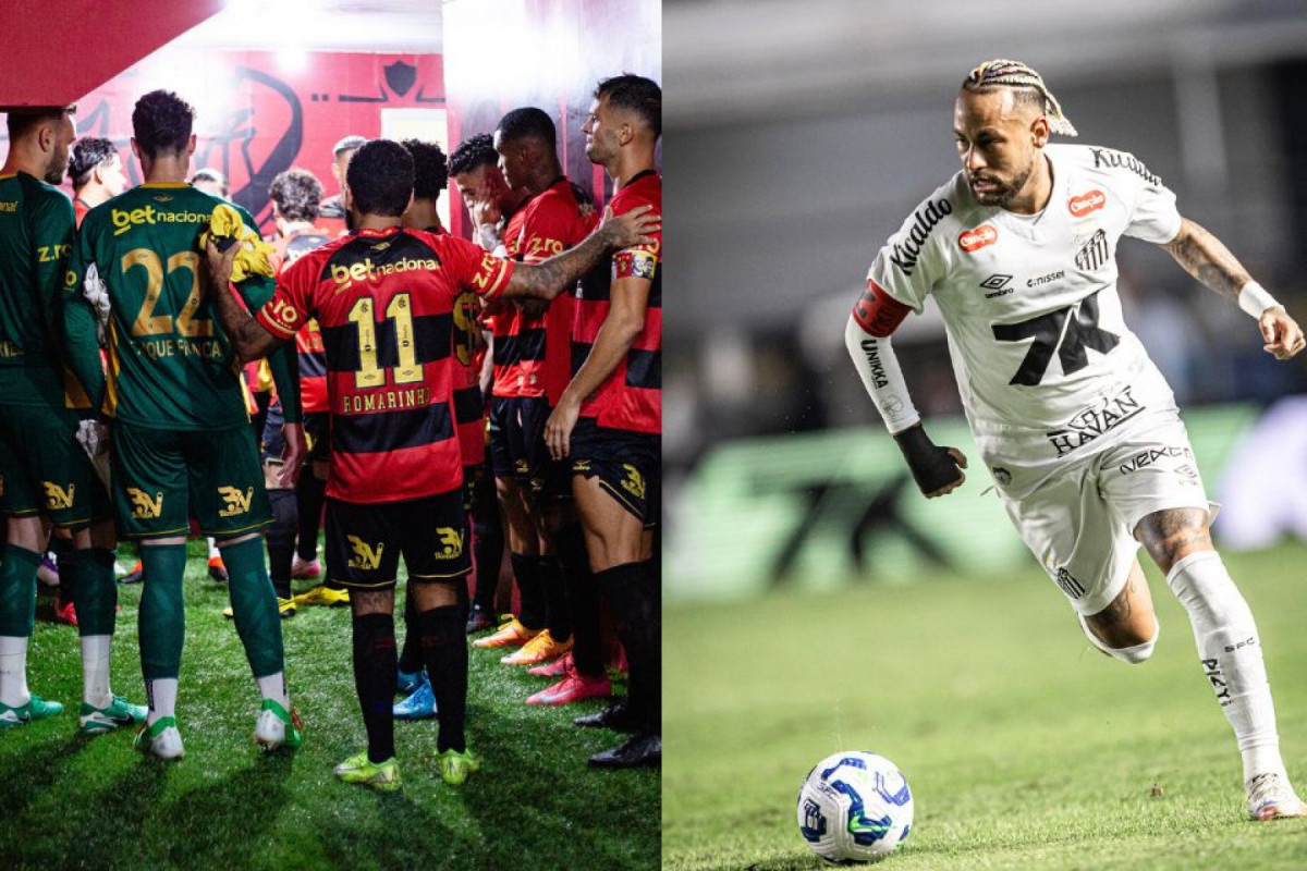 Sport e Santos se enfrentam neste sábado (26), na Ilha do Retiro (Paulo Paiva/Sport Recife e Raul Baretta/ Santos FC) Sport e Santos se enfrentam neste sábado (26), na Ilha do Retiro/Paulo Paiva/Sport Recife e Raul Baretta/ Santos FC