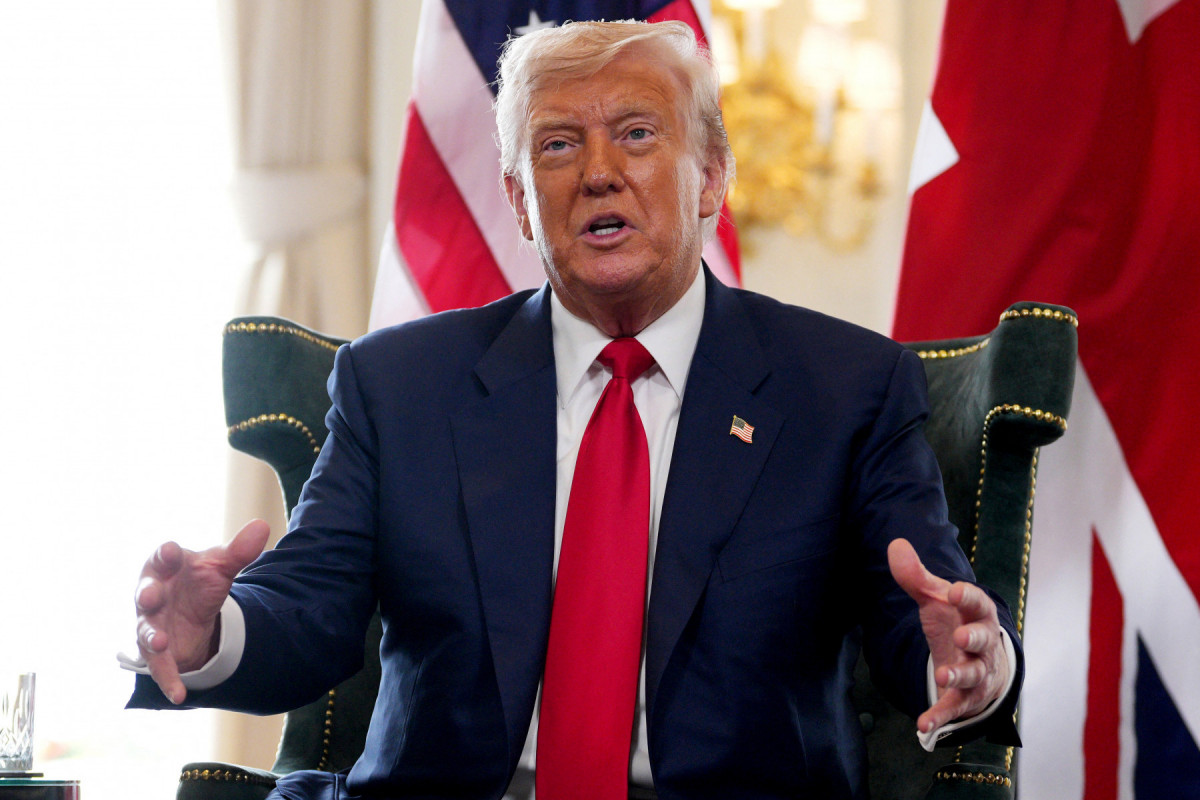 O presidente dos EUA, Donald Trump, discursa durante uma reunião bilateral no Trump Turnberry Golf Courses, em Turnberry, sudoeste da Escócia, em 28 de julho de 2025. (Foto de Christopher Furlong / POOL / AFP) ( AFP) O presidente dos EUA, Donald Trump, discursa durante uma reunião bilateral no Trump Turnberry Golf Courses, em Turnberry, sudoeste da Escócia, em 28 de julho de 2025. (Foto de Christopher Furlong / POOL / AFP)/ AFP