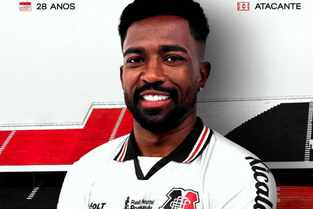 Adailson Sousa, atacante do Santa Cruz/Divulgação