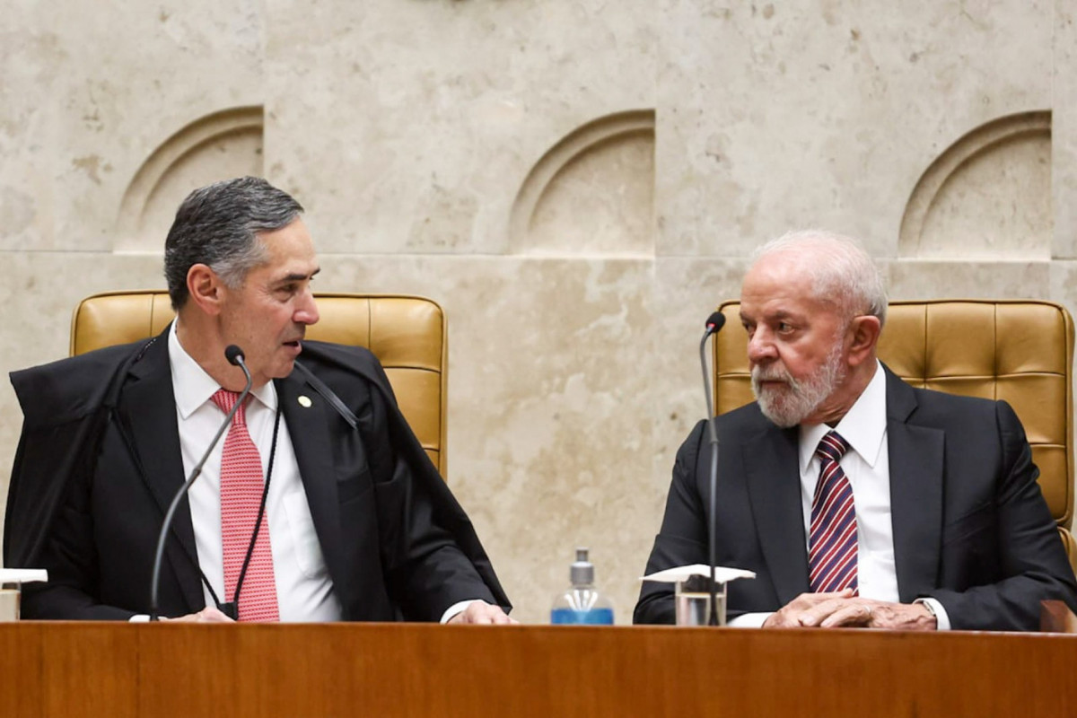 O presidente do STF, Luís Roberto Barroso, compareceu ao encontro (VINÍCIUS SCHMIDT/METRÓPOLES) O presidente do STF, Luís Roberto Barroso, compareceu ao encontro/VINÍCIUS SCHMIDT/METRÓPOLES