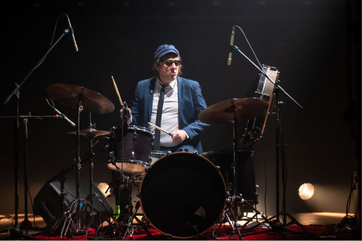 Marcelo Gross e banda no lançamento de Grossroads, em Porto Alegre