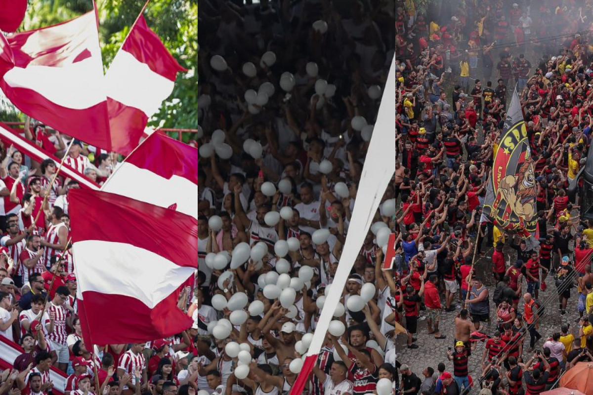Torcidas de Náutico, Santa Cruz e Sport/Rafael Vieira/FPF