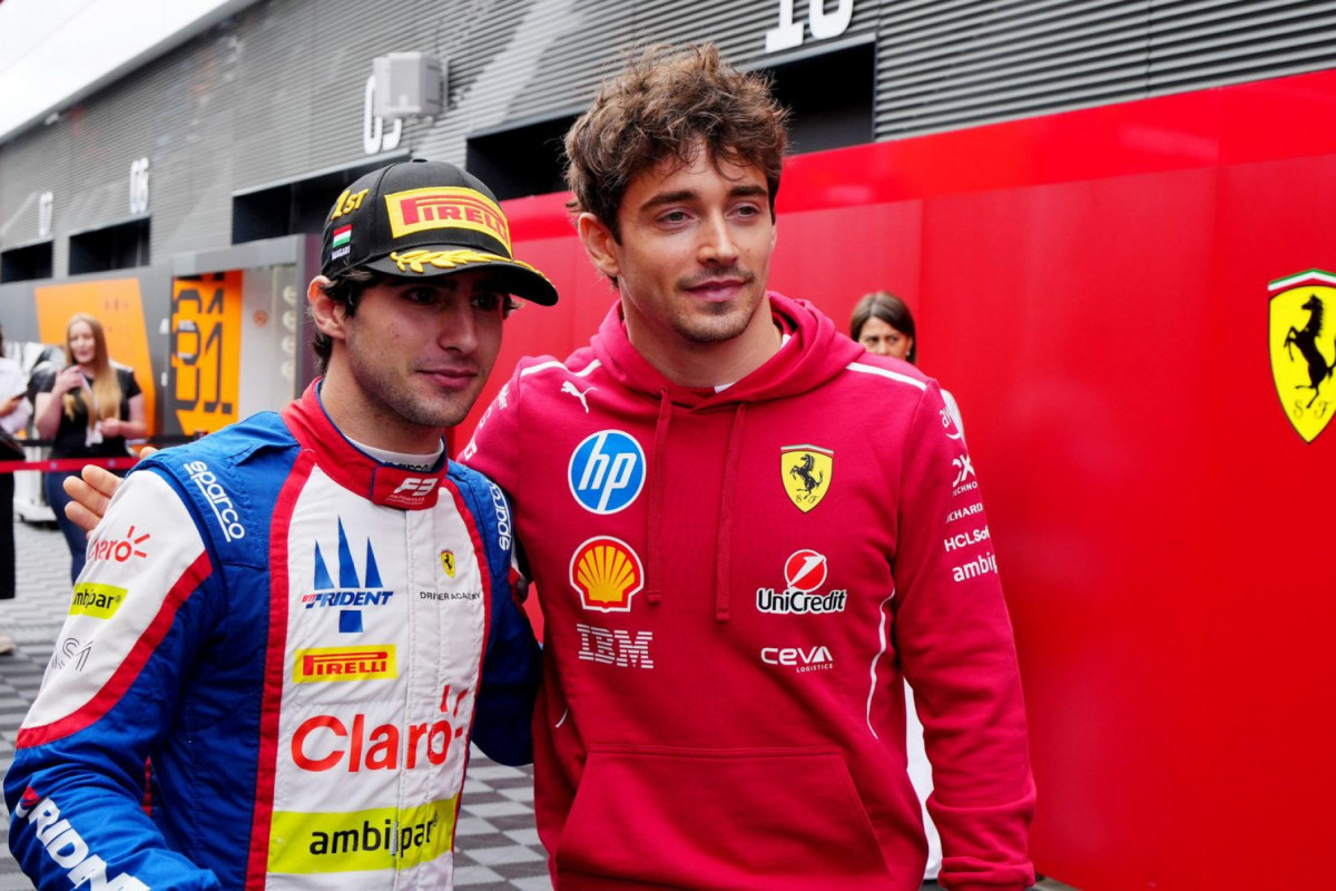 Rafael Câmara, piloto da Fórmula 3 e Charles Leclerc, piloto da Fórmula 1/Divulgação/F3