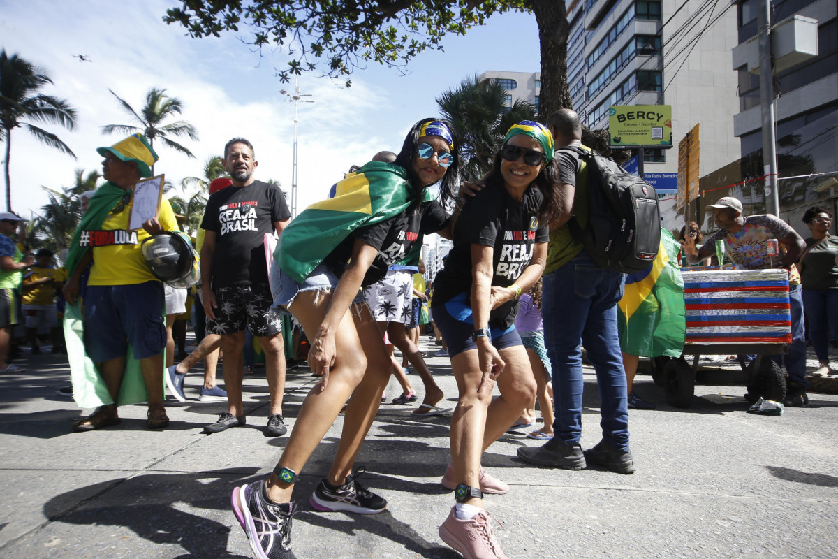 Ato de apoio a Bolsonaro no Recife.