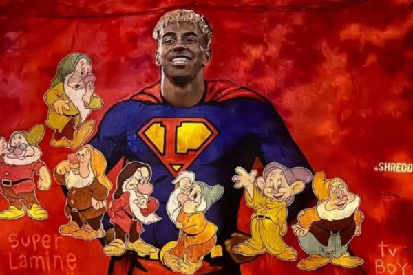 Lamine Yamal tem mural vandalizado em Barcelona