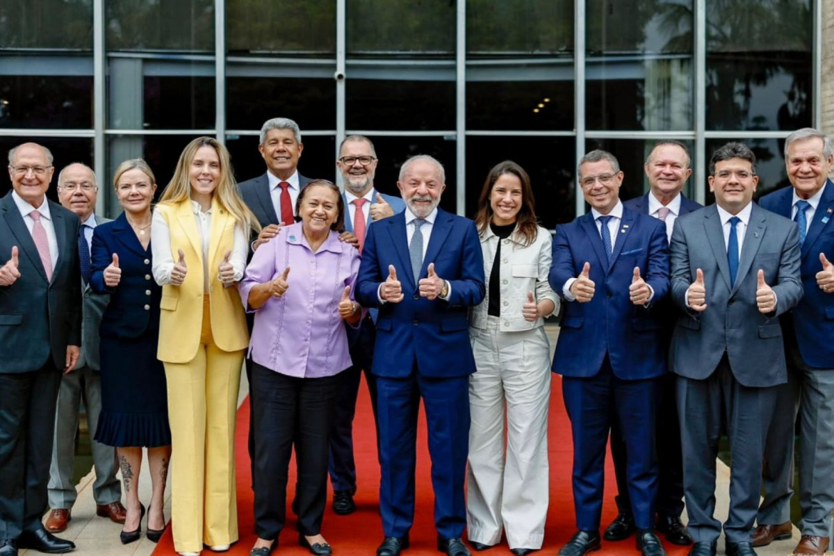 Governadores do Nordeste se reuniram com o presidente Lula e o vice-presidente da República, Geraldo Alckmin nesta terça-feira (5)/Foto: Ricardo Stuckert/PR