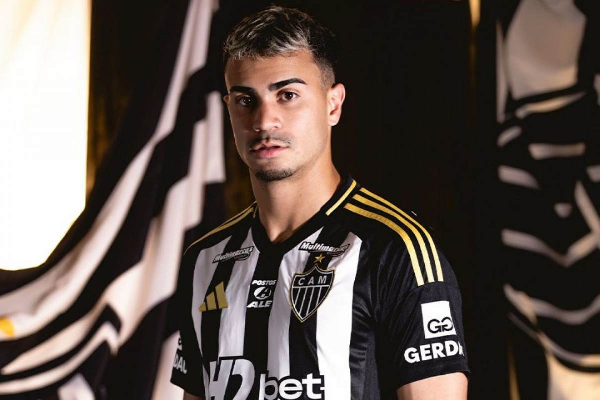 Reinier em anúncio como novo jogador do Galo/Divulgação/Atlético