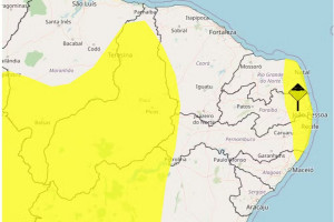 Inmet emite alerta amarelo para o interior de Pernambuco 
