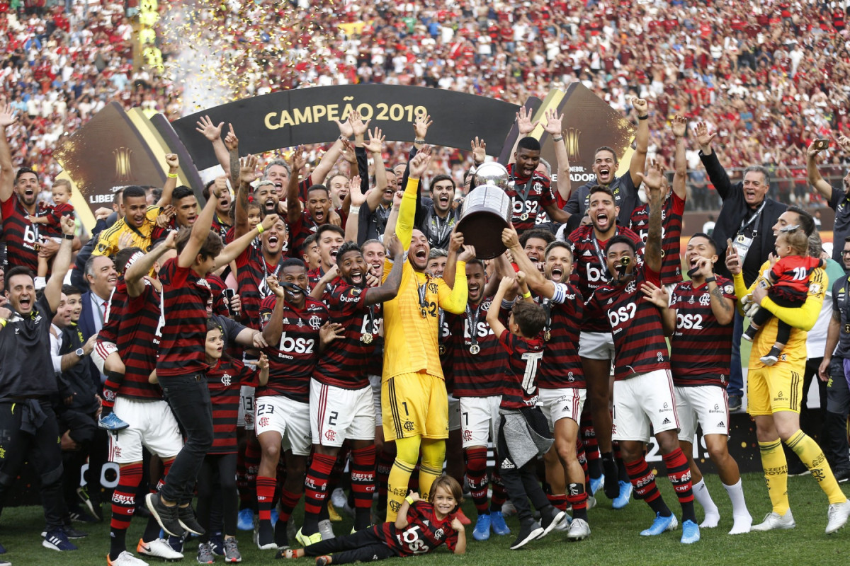 Flamengo foi campeão em 2019, na final da Libertadores disputada no Estádio Monumental, em Lima ( Luka GONZALES / AFP) Flamengo foi campeão em 2019, na final da Libertadores disputada no Estádio Monumental, em Lima/ Luka GONZALES / AFP