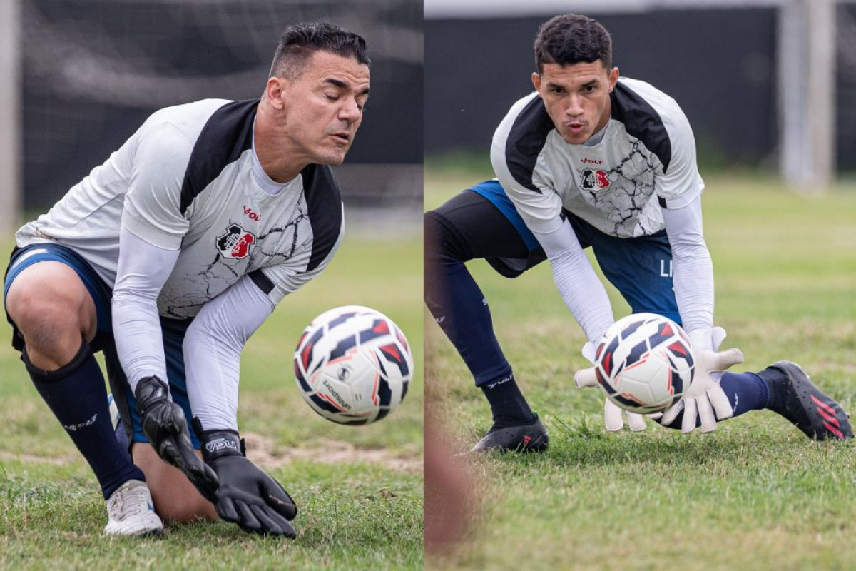 Felipe Alves e Rokenedy, goleiros do Santa Cruz (Rafael Vieira) Felipe Alves e Rokenedy, goleiros do Santa Cruz/Rafael Vieira