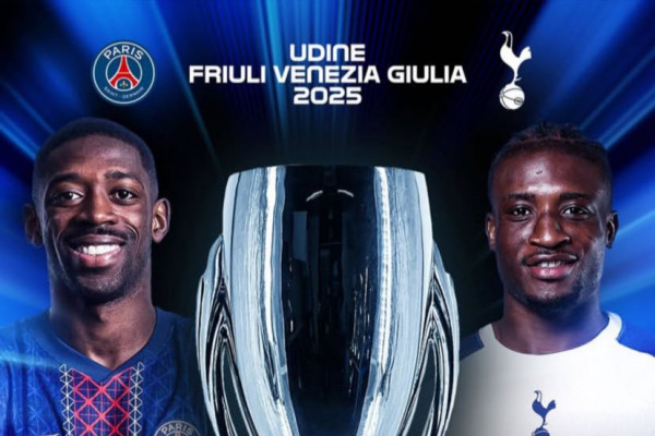 PSG e Tottenham se enfrentam pela UEFA Supercup de 2025/Divulgação/ Champions League e Europa League