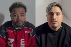 Hytalo Santos e Israel Nata Vicente no momento em que foram presos