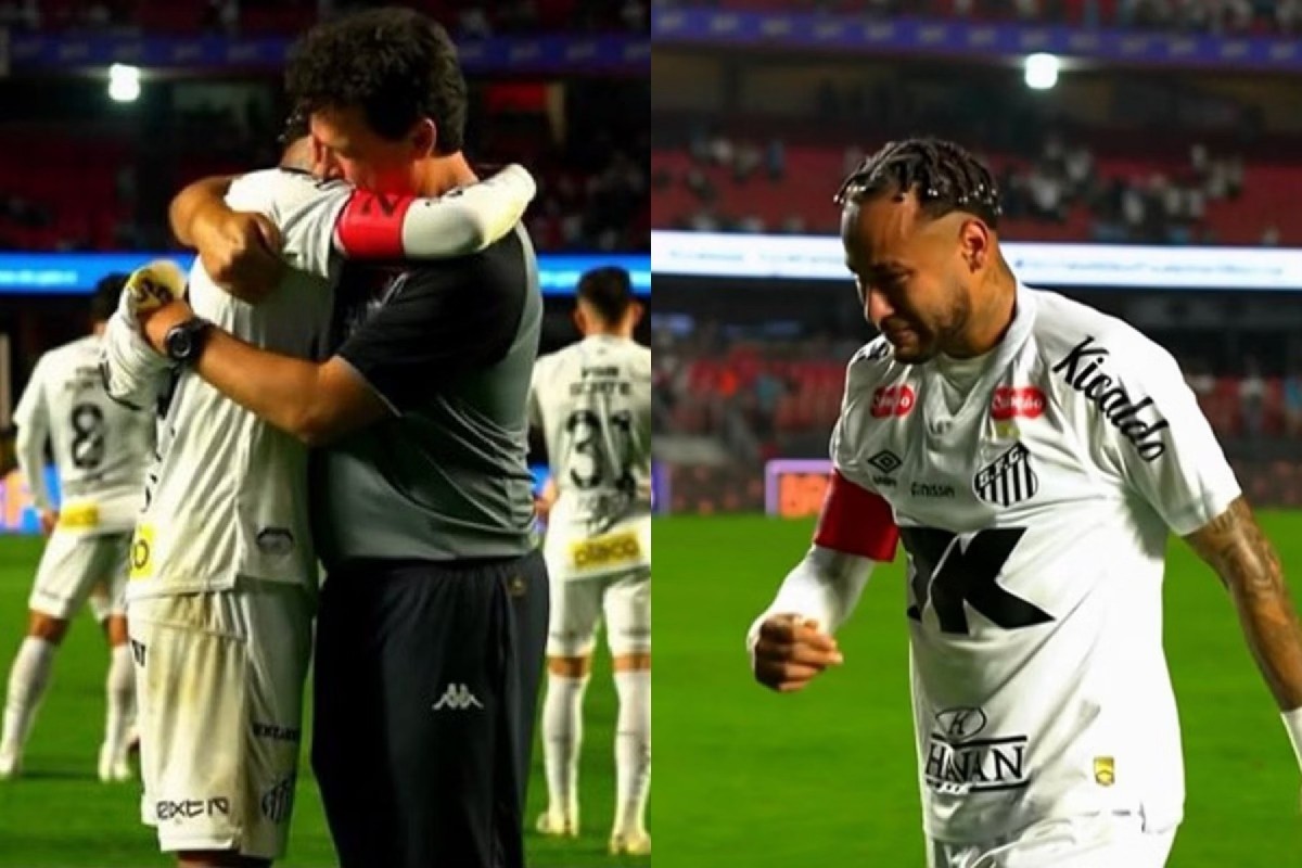 Neymar deixou o gramado chorando (Reprodução/Premiere) Neymar deixou o gramado chorando /Reprodução/Premiere
