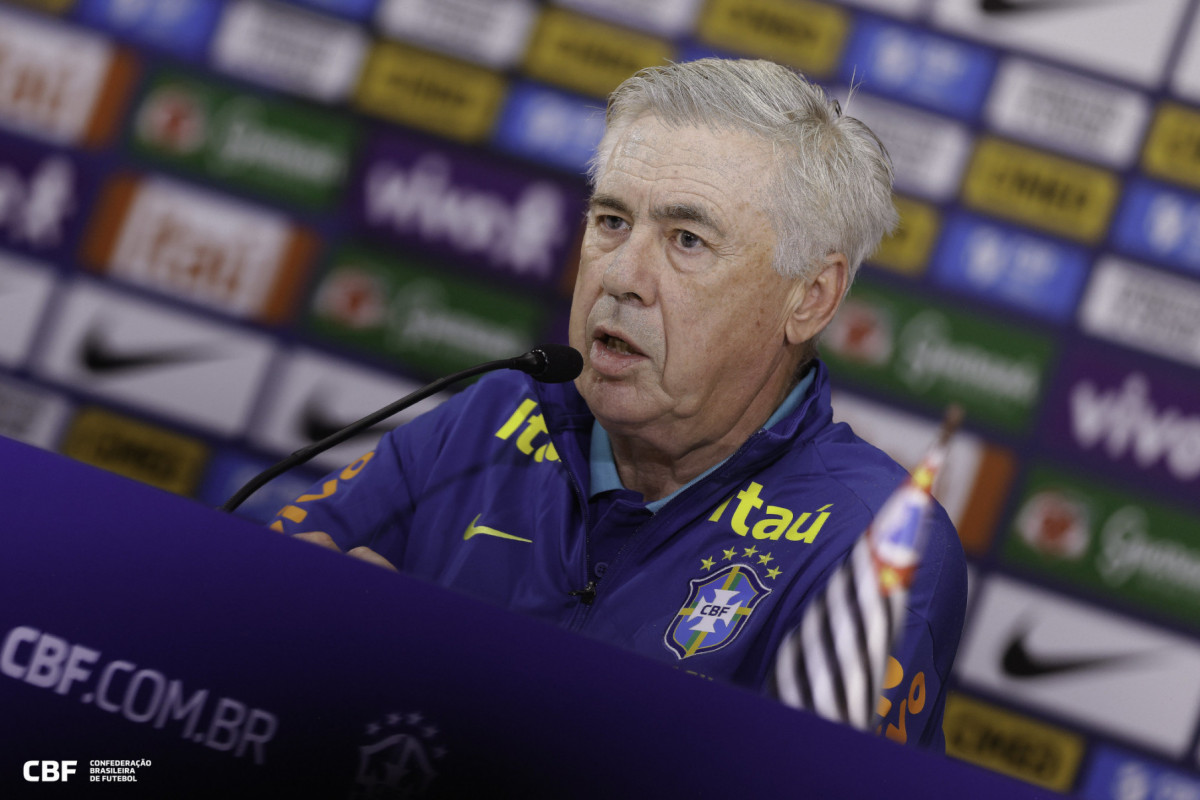 Carlo Ancelotti, técnico da Seleção Brasileira (Rafael Ribeiro/CBF) Carlo Ancelotti, técnico da Seleção Brasileira/Rafael Ribeiro/CBF