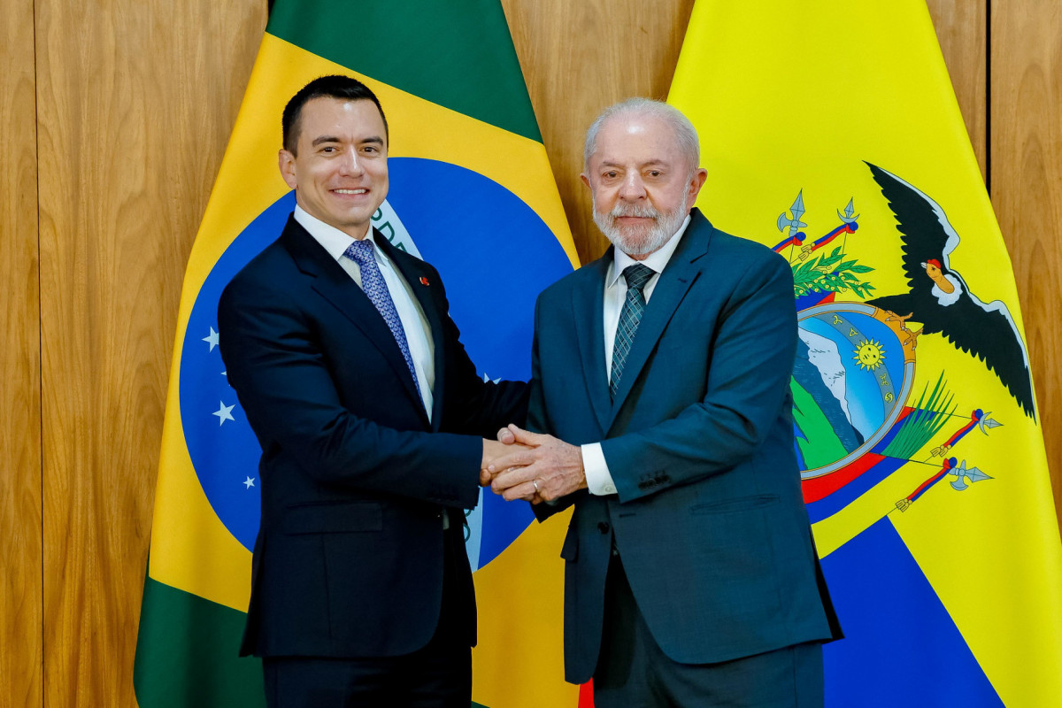 Presidente Luiz Inácio Lula da Silva, e presidente do Equador, Daniel Noboa