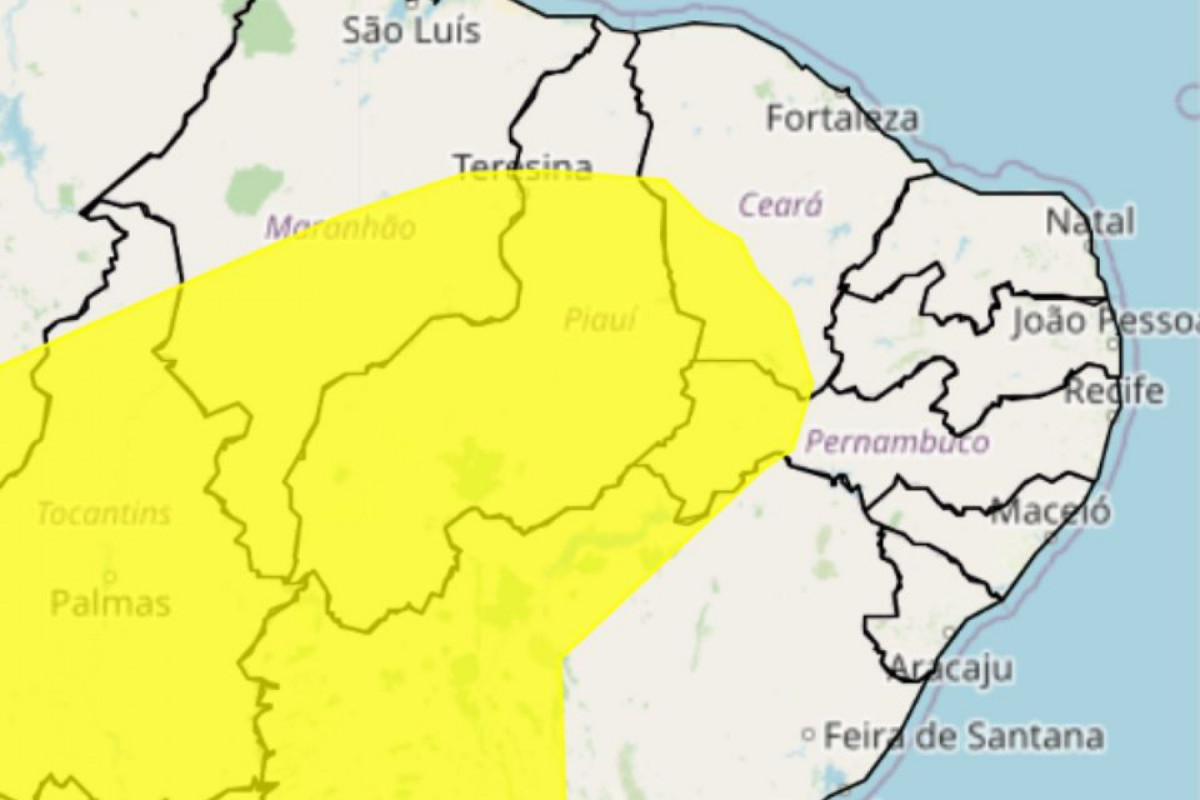 Inmet faz alerta de perigo potencial de baixa umidade para Pernambuco
/Reprodução/Inmet