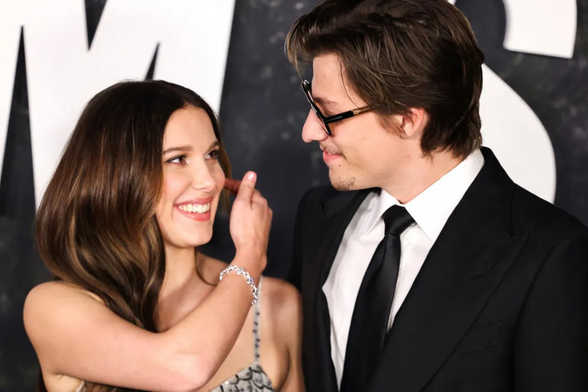 

Millie Bobby Brown e Jake Bongiovi/CHARLY TRIBALLEAU/AFP via Getty Images