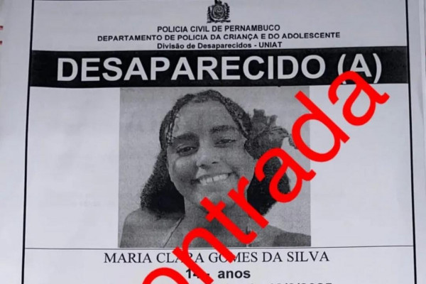 Maria Clara foi encontra nesta quinta (21)/Divulgação